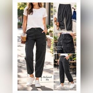 Old Navy Cargo Cropped Drawstring Utility Pants